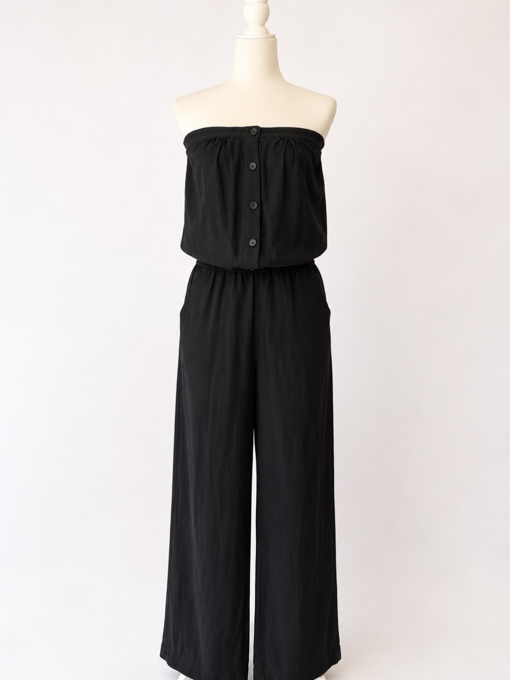 Judy Hazbún Strapless Wide-Leg Jumpsuit